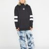 Core Snow * | Volcom Cheaper Womens Banded Hoodie Black