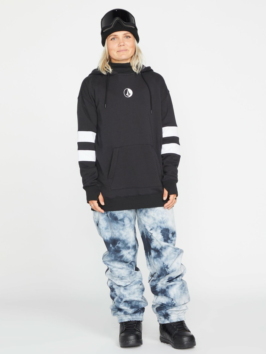 Core Snow * | Volcom Cheaper Womens Banded Hoodie Black