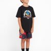 Kids * | Volcom Top Sell Little Boys Wave Wild Short Sleeve Tee Shirt Black