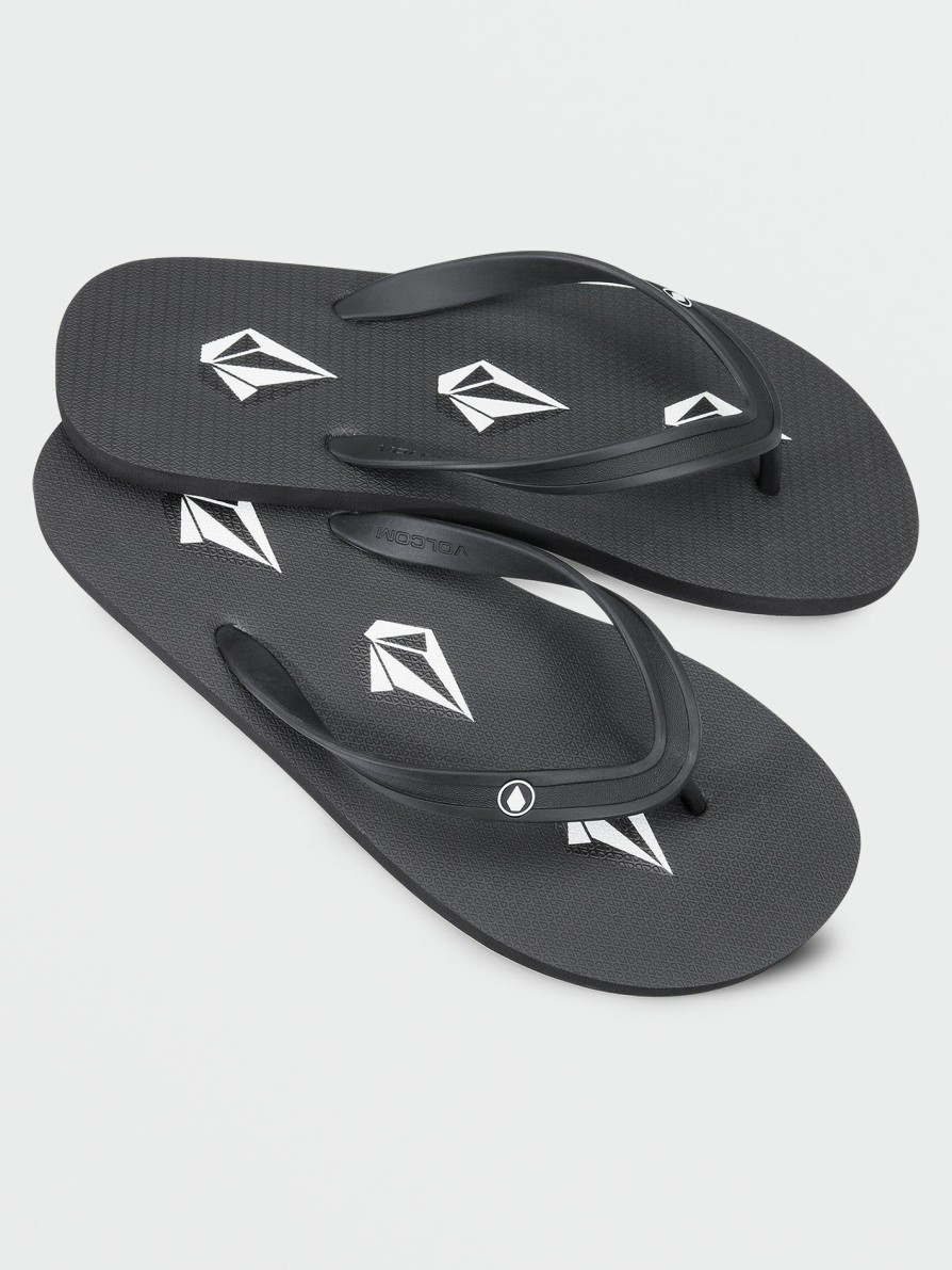 Mens Accessories * | Volcom Top Sell Rocker 2 Sandals Stoney Black