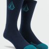 Core Skate * | Volcom Gift Selection Full Stone 3 Pack Socks Coastal Blue