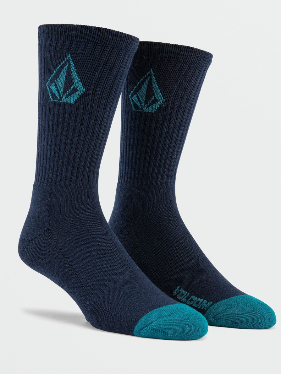 Core Skate * | Volcom Gift Selection Full Stone 3 Pack Socks Coastal Blue