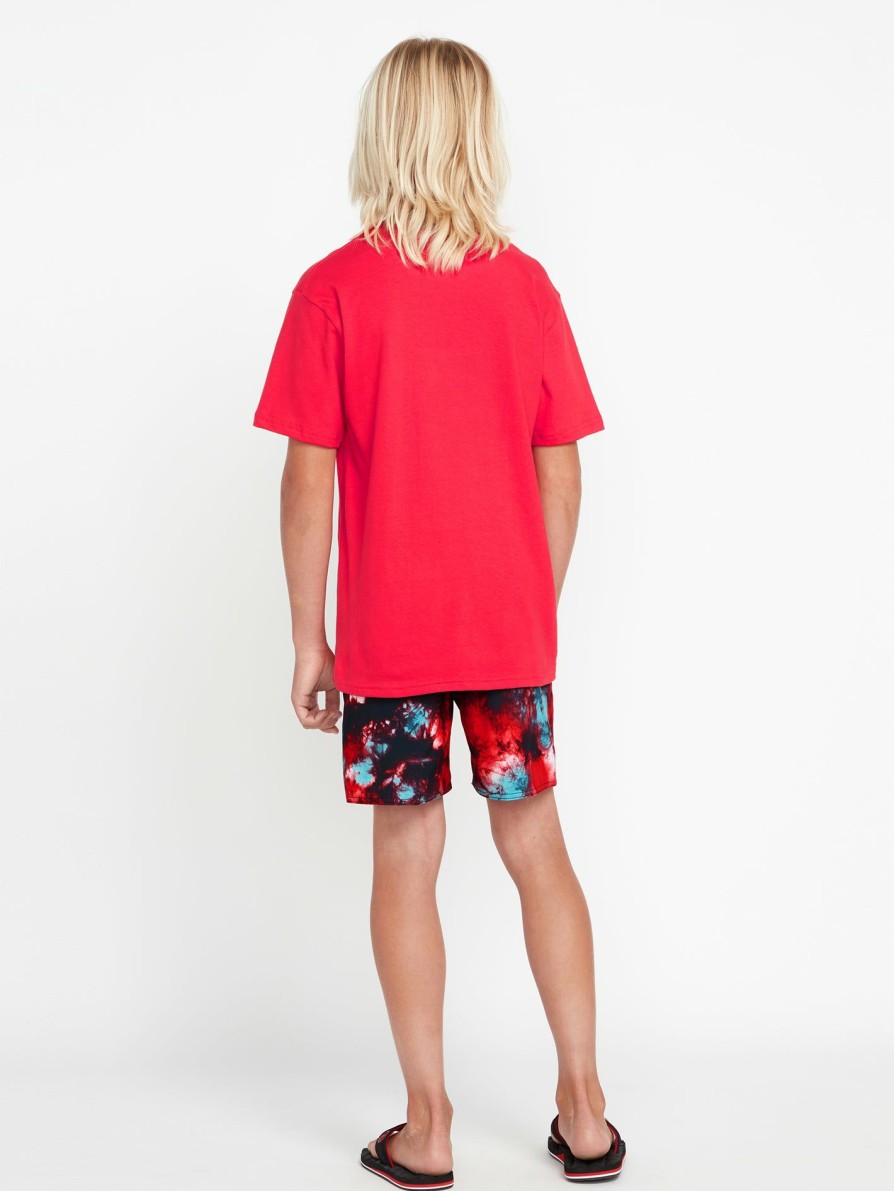 Kids * | Volcom Gift Selection Big Boys Saturate Elastic Waist Trunks Red