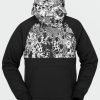 Core Snow * | Volcom Best-Selling Mens Hydro Riding Hoodie Black White