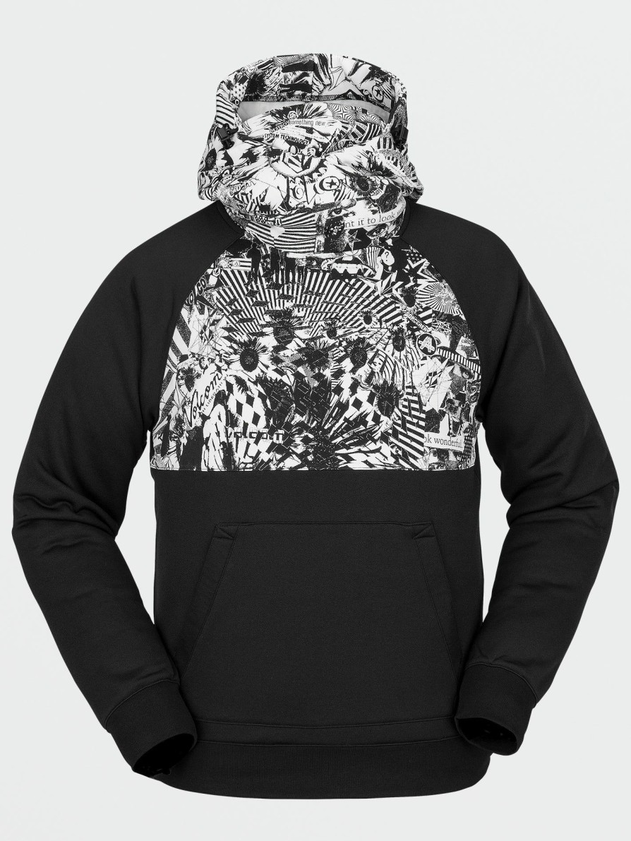 Core Snow * | Volcom Best-Selling Mens Hydro Riding Hoodie Black White