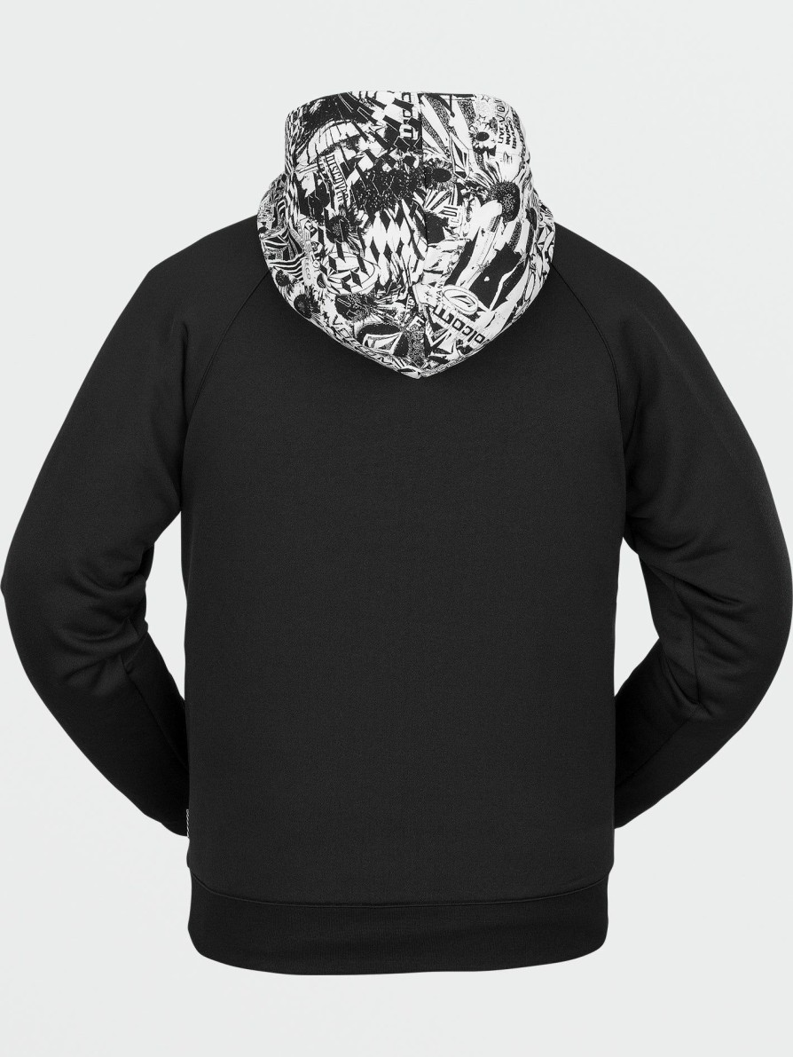 Core Snow * | Volcom Best-Selling Mens Hydro Riding Hoodie Black White