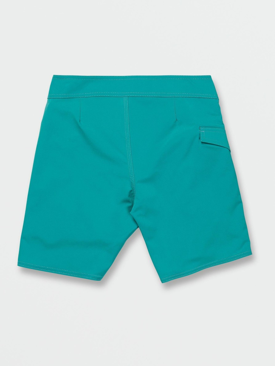 Kids * | Volcom Tendy Style Big Boys Lido Solid Mod-Tech Trunks Electric Blue