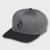 Core Outdoor * | Volcom Latest Full Stone Flexfit Hat Asphalt Black