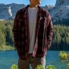 Mens Accessories * | Volcom Discount Online Bowered Fleece Long Sleeve Jacket Mahogany