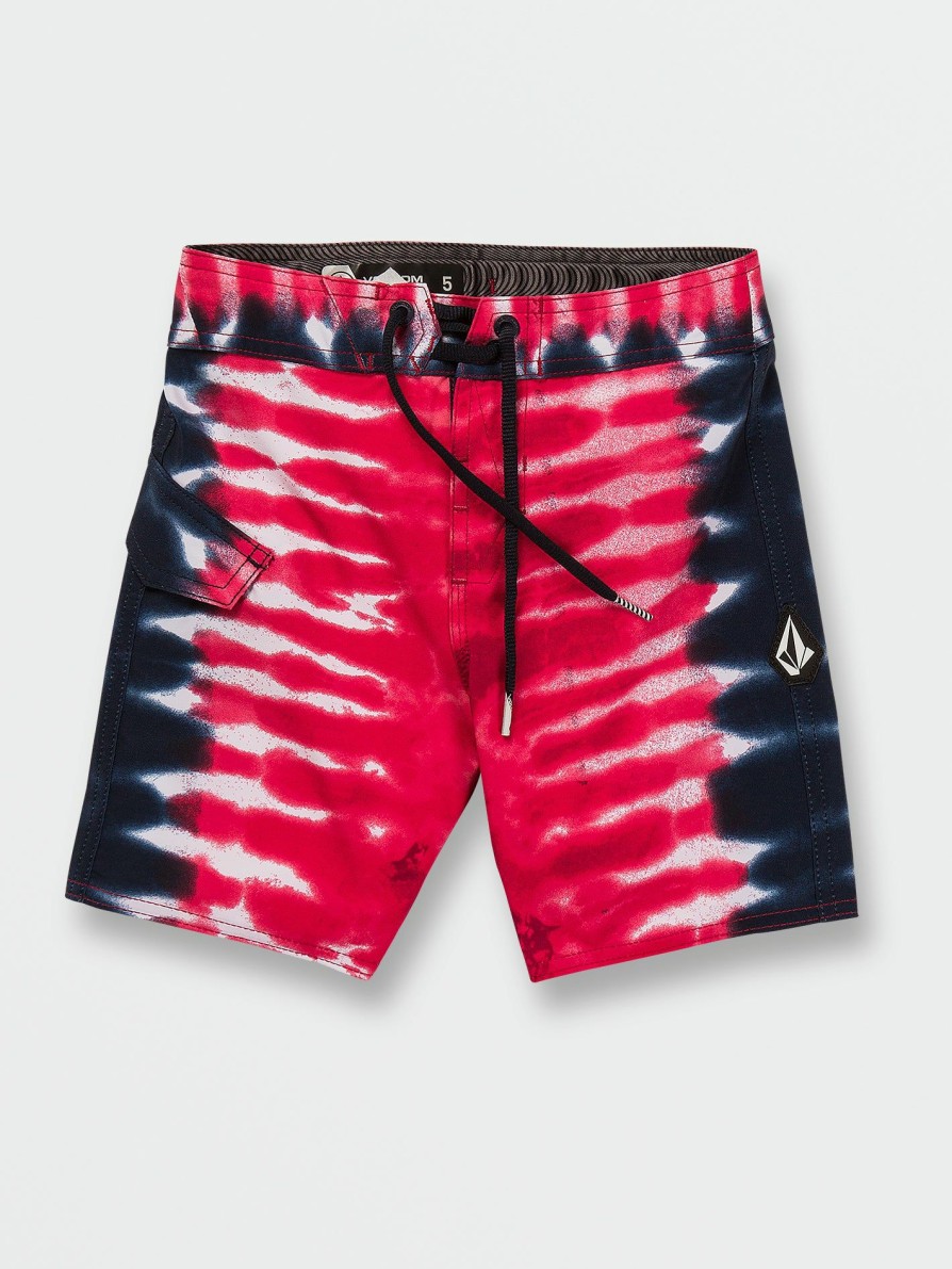 Kids * | Volcom Top Sellers Little Boys Quatro De Julio Trunks Red