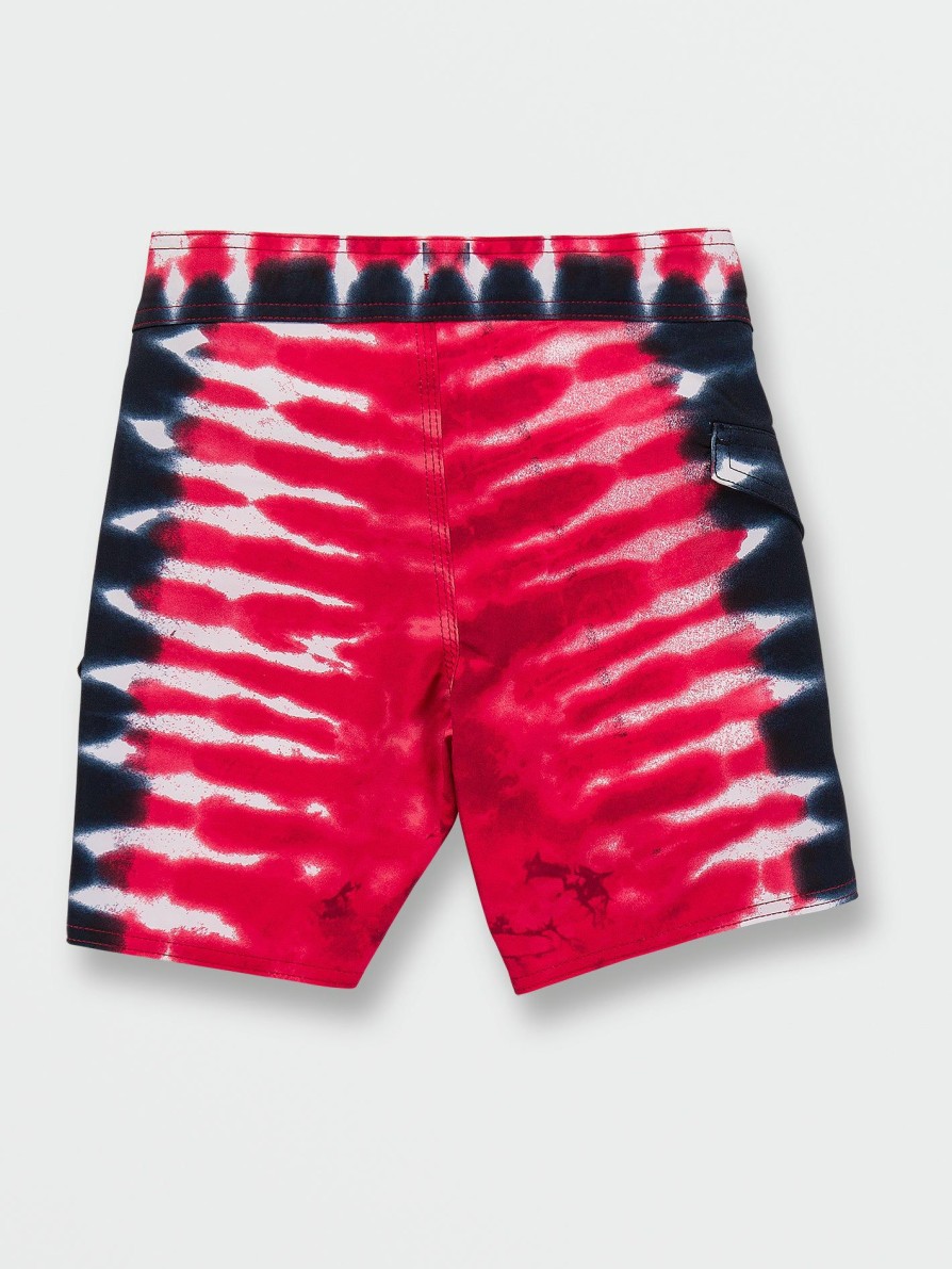 Kids * | Volcom Top Sellers Little Boys Quatro De Julio Trunks Red