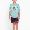 Kids * | Volcom Excellent Quality Little Boys Saturate Trunks Red