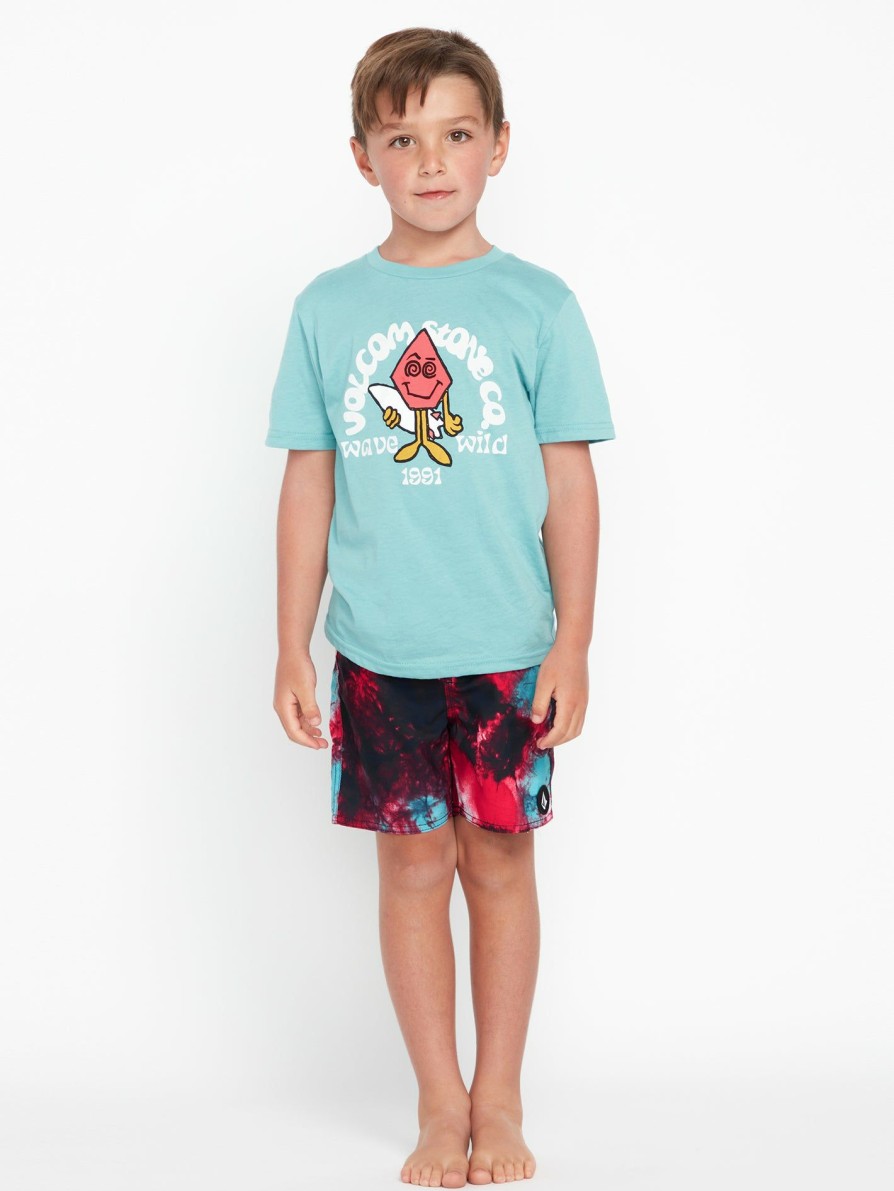 Kids * | Volcom Excellent Quality Little Boys Saturate Trunks Red