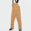 Core Snow * | Volcom Reliable Quality Mens Roan Bib Overall Caramel