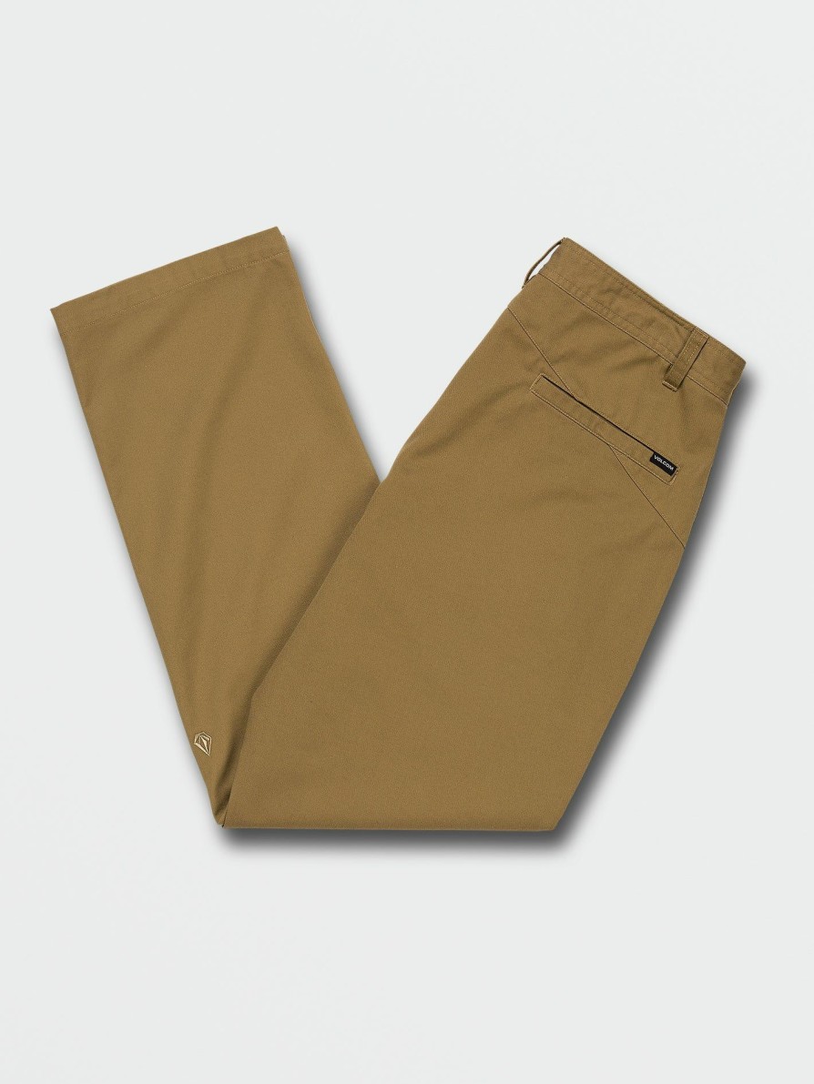 Core Skate * | Volcom Top Sell Frickin Skate Chino Pants Dark Khaki