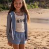 Kids * | Volcom Quality Guarantee Girls Lived In Lounge Zip Fleece Washed Blue