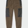 Mens Accessories * | Volcom Tendy Style Yzzolater Fleece Pants Dark Olive