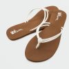 Womens Accessories * | Volcom Discount Online Forever And Ever Ii Sandals White