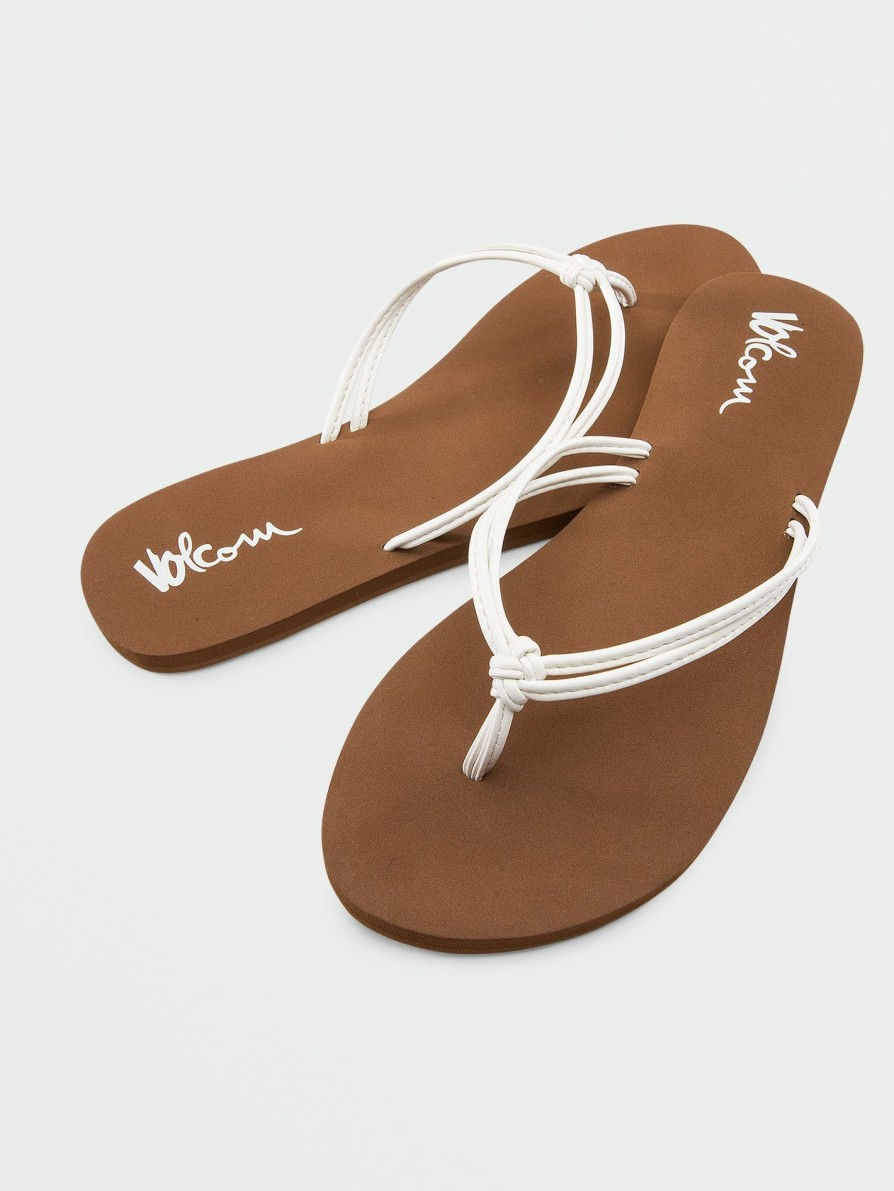 Womens Accessories * | Volcom Discount Online Forever And Ever Ii Sandals White