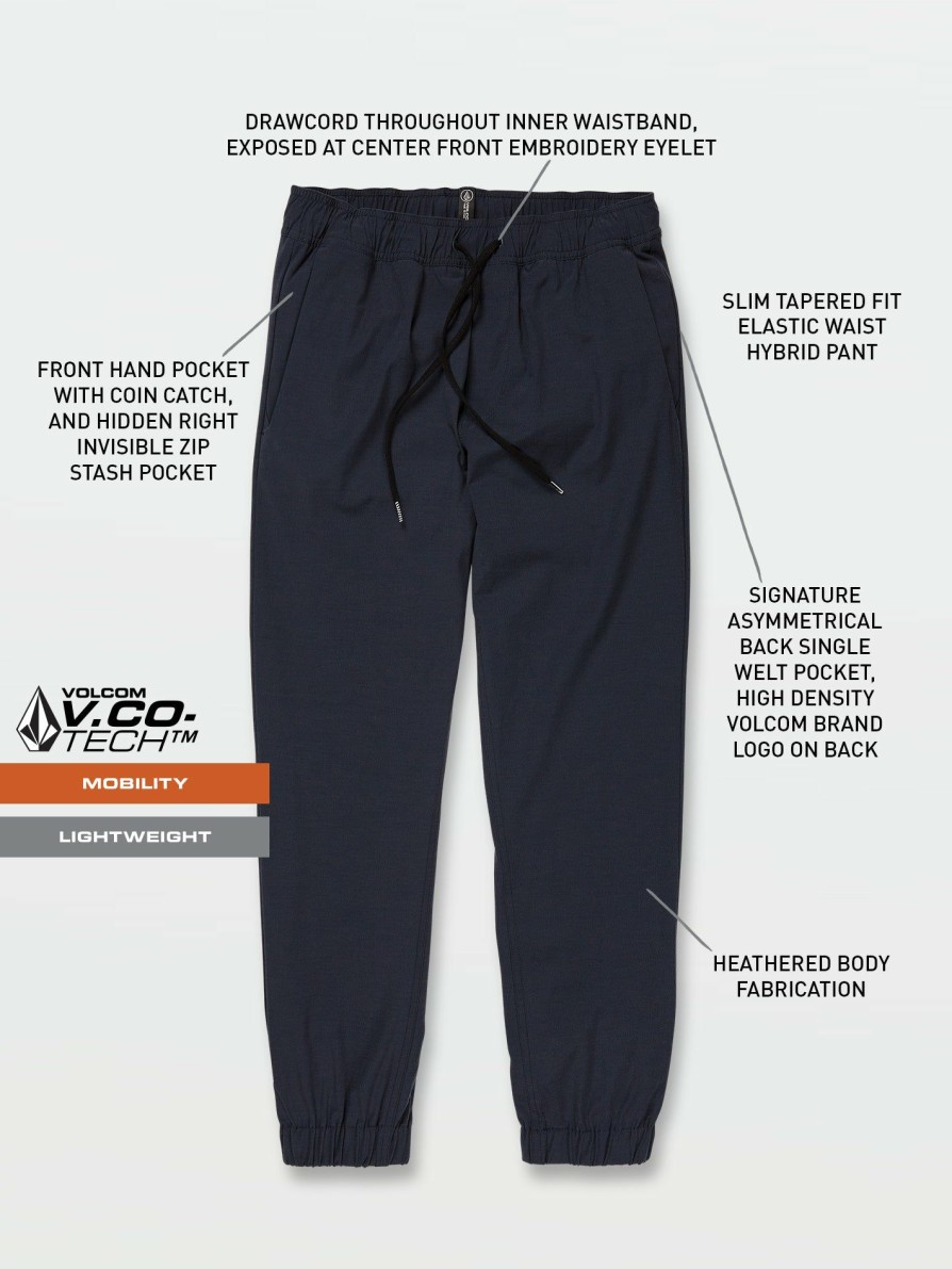 Core Outdoor * | Volcom Gift Selection Frickin Cross Shred Elastic Waist Joggers Navy