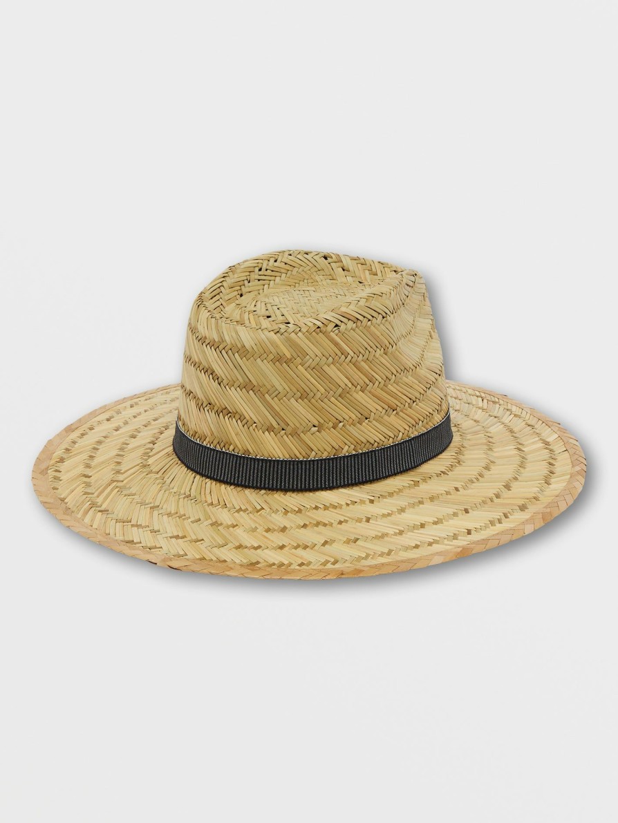 Womens Accessories * | Volcom Gift Selection Throw Shade Straw Hat Natural