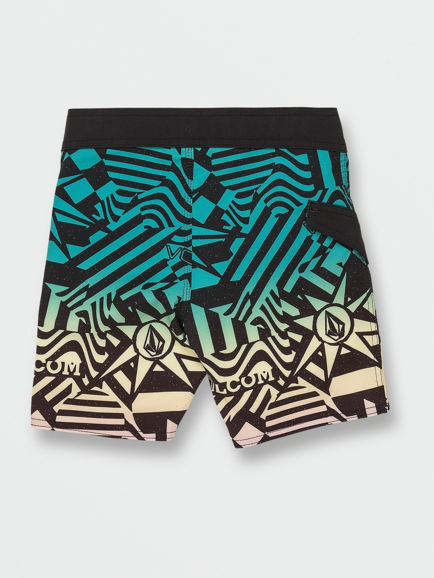 Core Surf * | Volcom Limited Edition Little Boys Ringer Mod-Tech Trunks Black