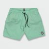 Mens Clothing * | Volcom Quality Guarantee Lido Solid Elastic Waist Trunks Ice