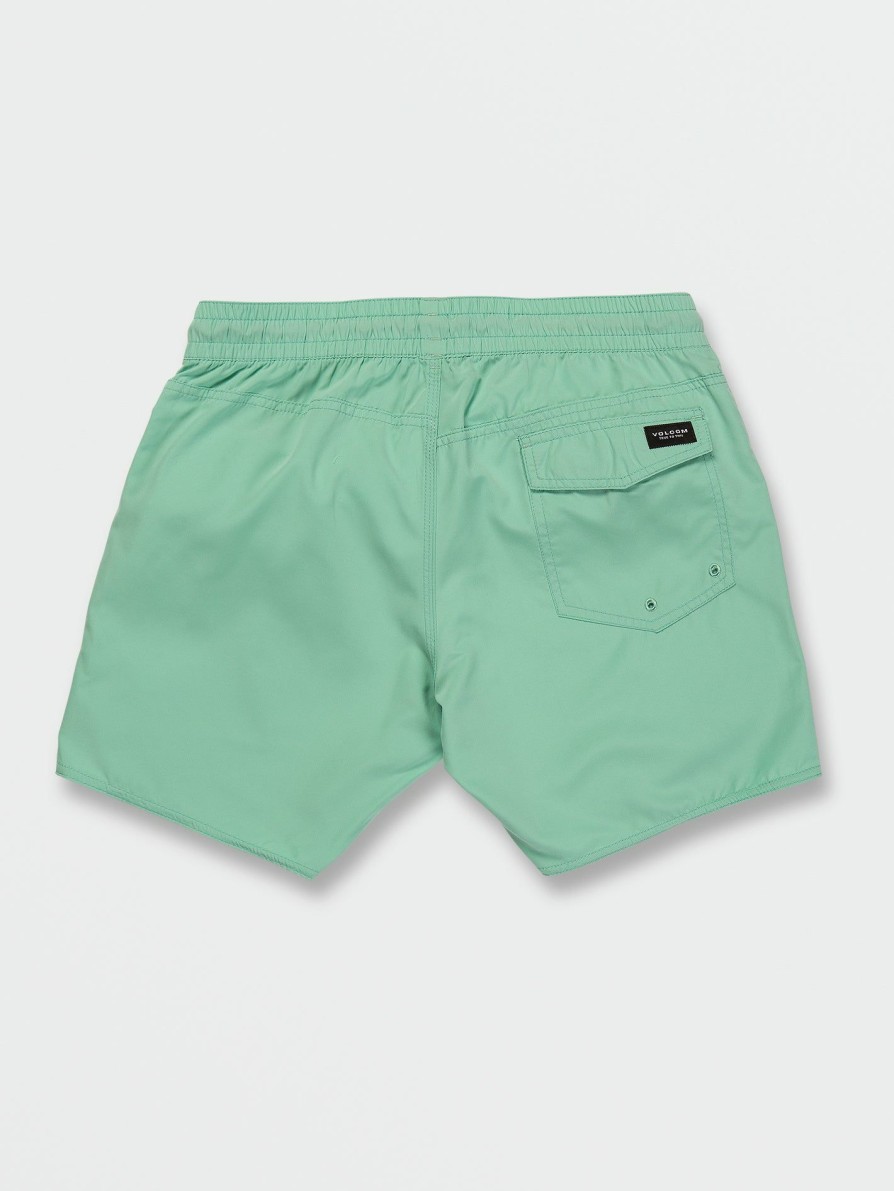 Mens Clothing * | Volcom Quality Guarantee Lido Solid Elastic Waist Trunks Ice