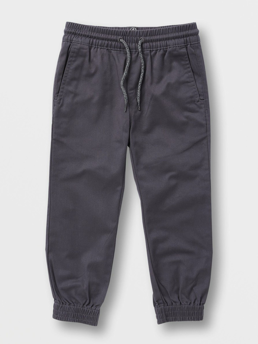 Kids * | Volcom Quality Guarantee Little Boys Frickin Slim Jogger Pants Charcoal