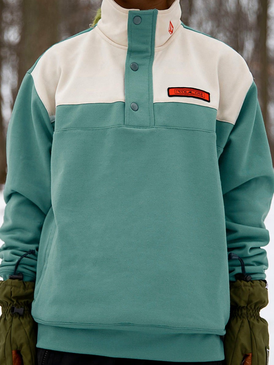 Core Snow * | Volcom Latest Mens She Crew Fleece Sage