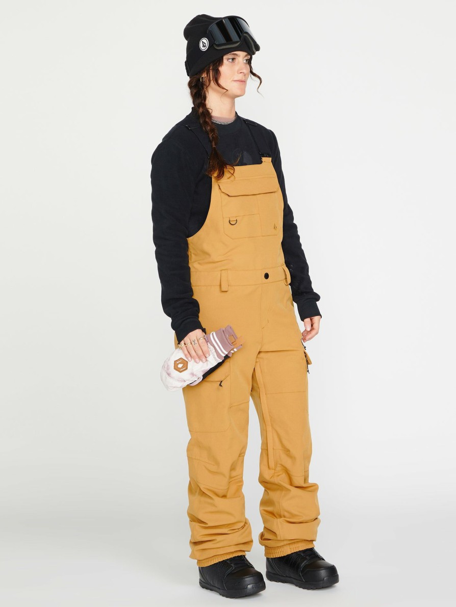 Core Snow * | Volcom Excellent Quality Womens Creston 3D Stretch Bib Overall Caramel