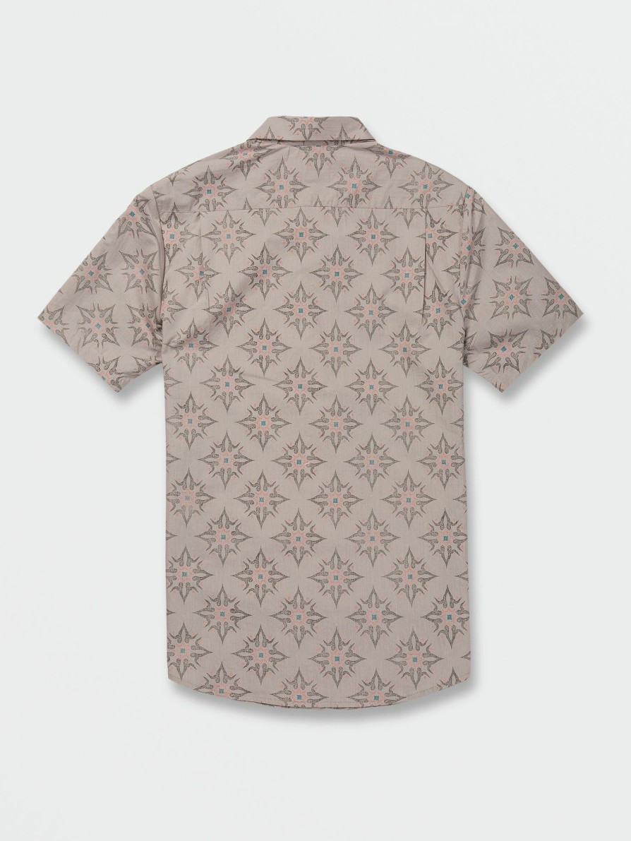 Mens Clothing * | Volcom Limited Edition Throwing Star Short Sleeve Shirt Tower Grey