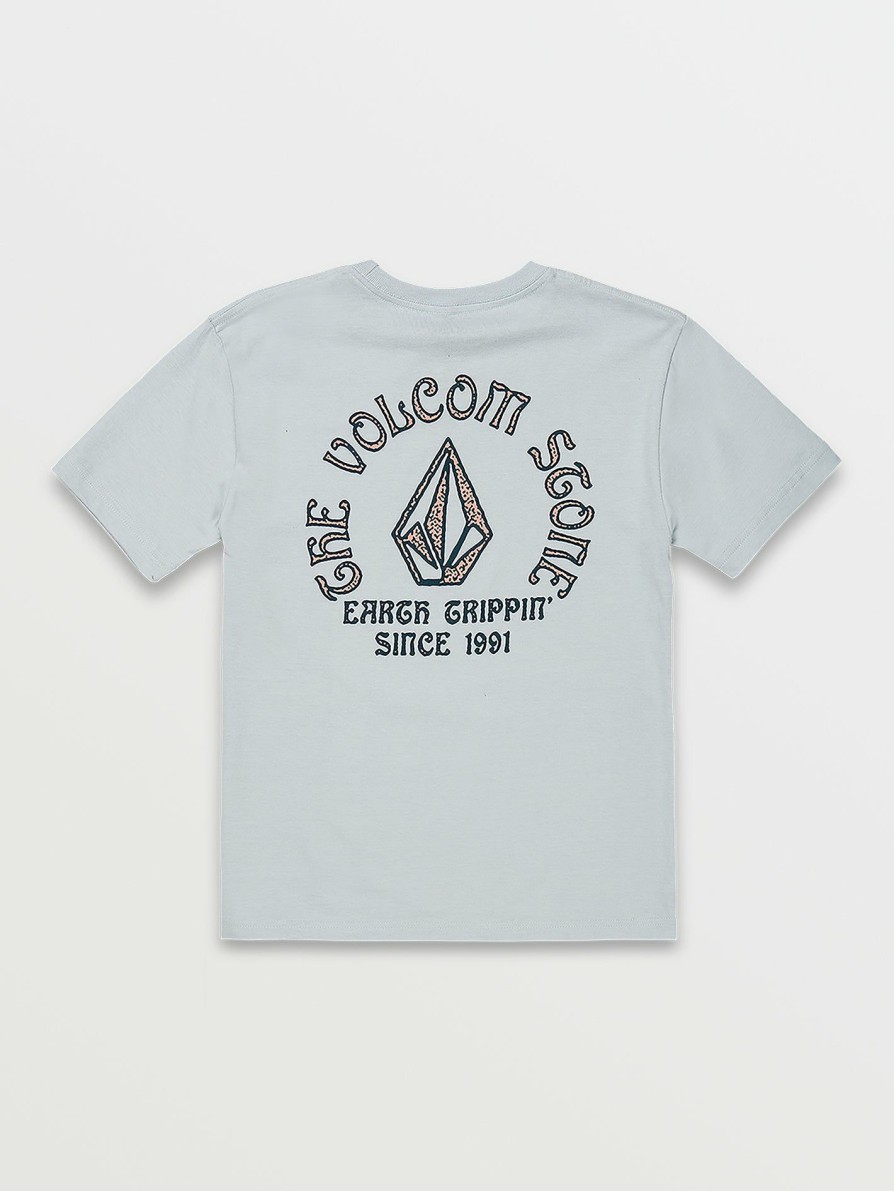 Kids * | Volcom Top Sell Little Boys Stone Trippin Short Sleeve Tee Celestial Blue