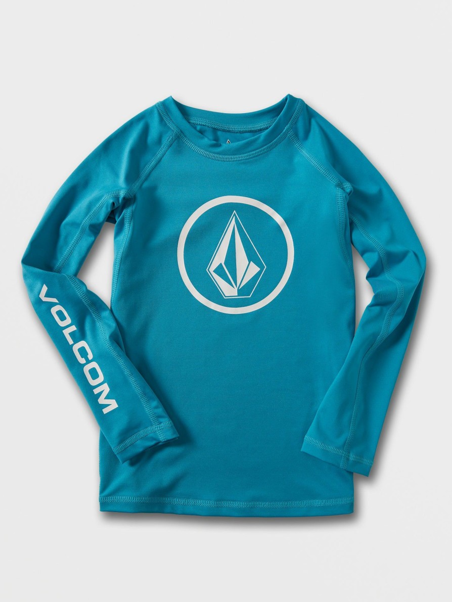 Core Surf * | Volcom Excellent Quality Little Boys Lido Solid Long Sleeve Upf 50 Rashguard Barrier Reef