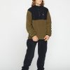 Core Snow * | Volcom Tendy Style Kids Polar Fleece Pullover Dark Teak