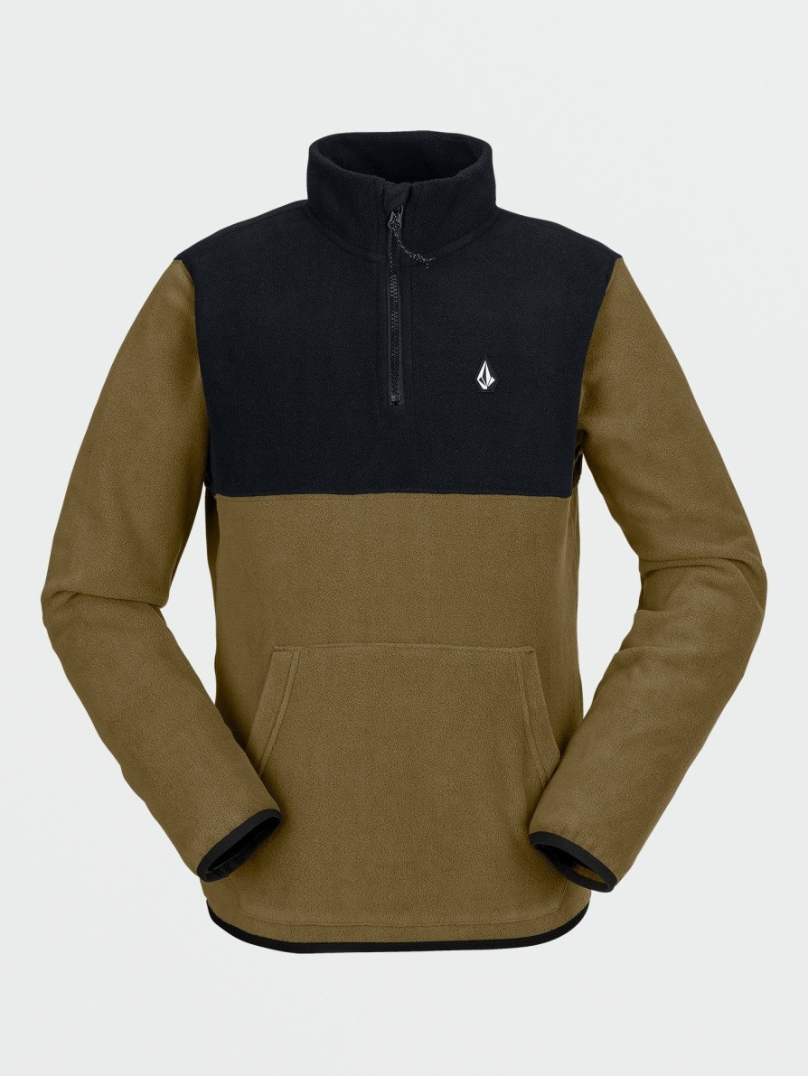 Core Snow * | Volcom Tendy Style Kids Polar Fleece Pullover Dark Teak