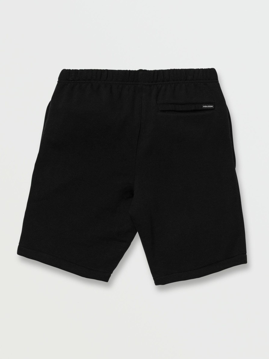 Kids * | Volcom Best-Selling Big Boys Iconic Stone Fleece Shorts New Black