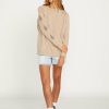 Womens Accessories * | Volcom New Stone Magic Boyfriend Crew Sweatshirt Taupe