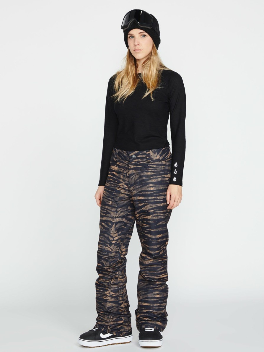 Core Snow * | Volcom Exclusive Womens Hallen Pants Tiger Print