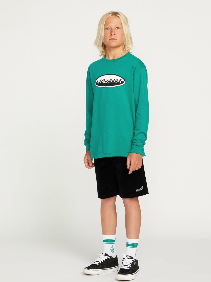 Kids * | Volcom Limited Edition Big Boys Ovoid Long Sleeve Tee Synergy Green