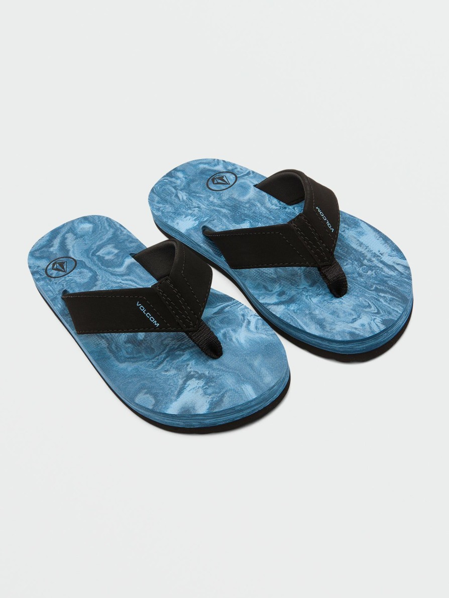 Kids * | Volcom Excellent Quality Big Boys Victor Big Youth Sandals Aged Indigo