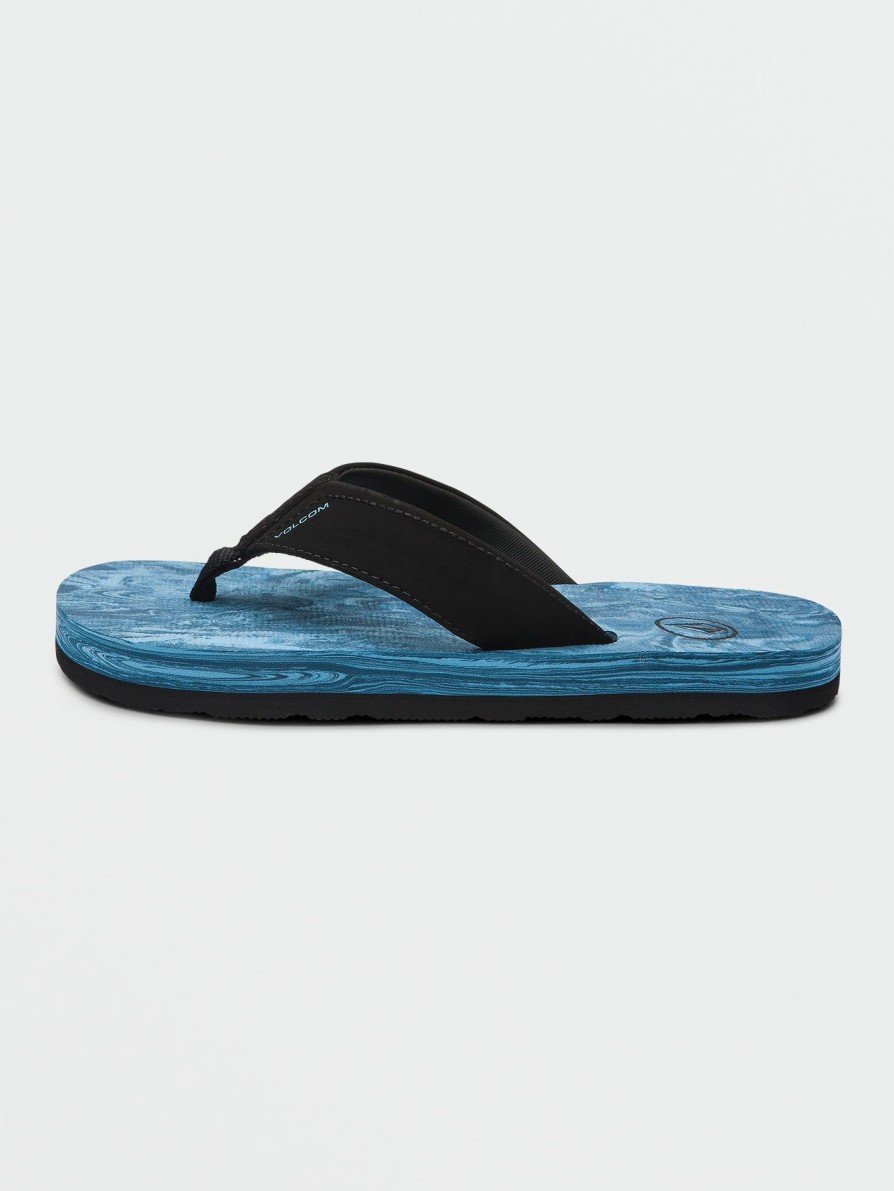 Kids * | Volcom Excellent Quality Big Boys Victor Big Youth Sandals Aged Indigo