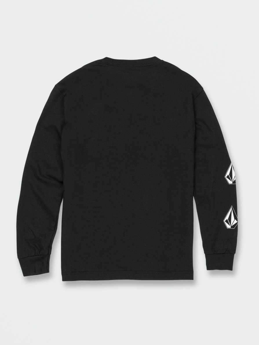 Core Skate * | Volcom Unique Big Boys Iconic Stone Long Sleeve Tee Shirt Black