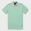 Mens Clothing * | Volcom Top Sell Wowzer Polo Short Sleeve Shirt Ice