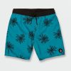 Kids * | Volcom Excellent Quality Big Boys Polly Pack Elastic Waist Trunks Electric Blue