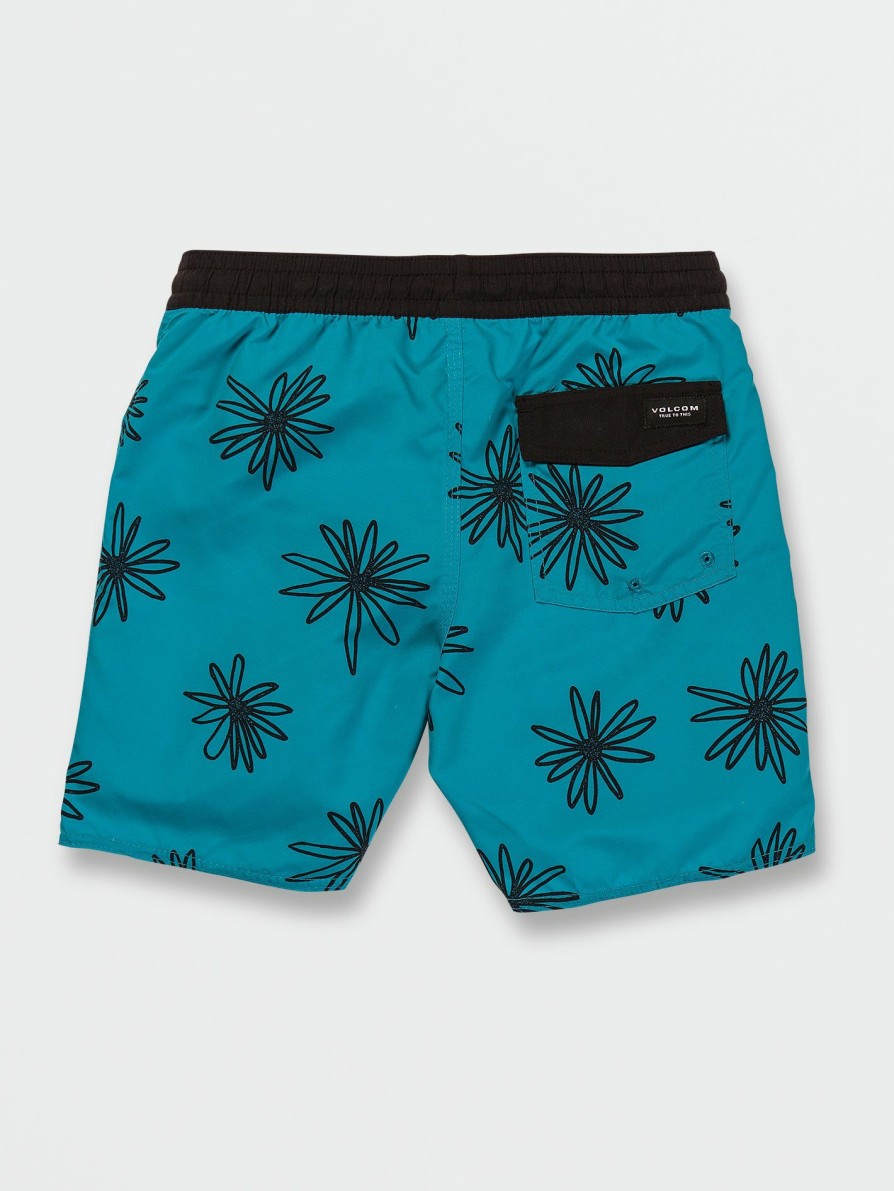 Kids * | Volcom Excellent Quality Big Boys Polly Pack Elastic Waist Trunks Electric Blue