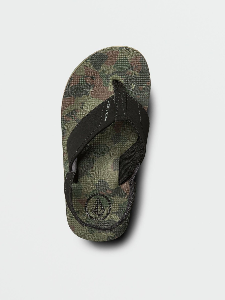 Kids * | Volcom Latest Little Boys Victor Sandals Dark Camo