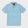 Kids * | Volcom Unique Little Boys Wowzer Polo Short Sleeve Shirt Artic Blue Arctic Blue