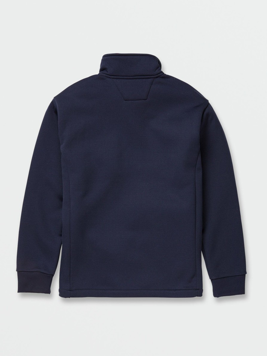 Mens Accessories * | Discount Online Volcom Workwear Bonded Fleece Jacket Navy