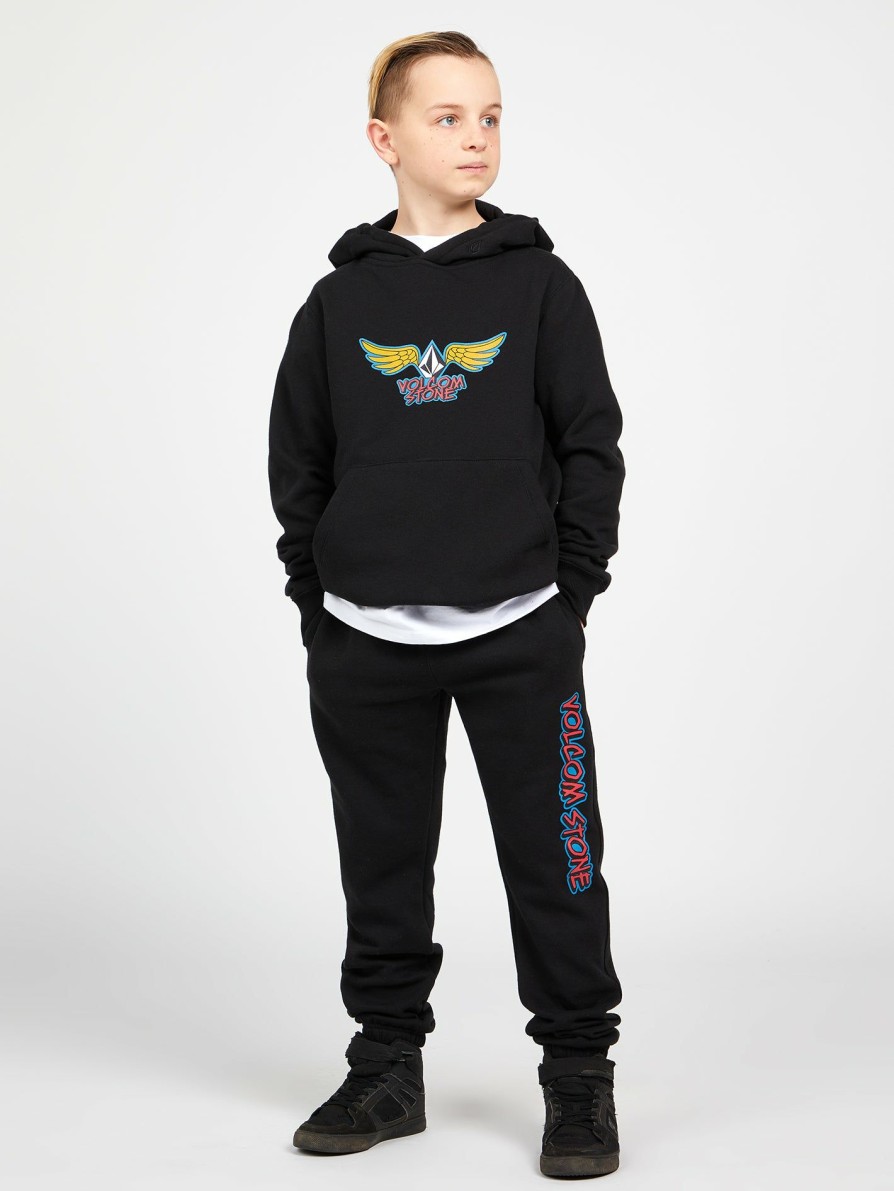 Kids * | Volcom Latest Big Boys Caiden Pullover Hoodie Black